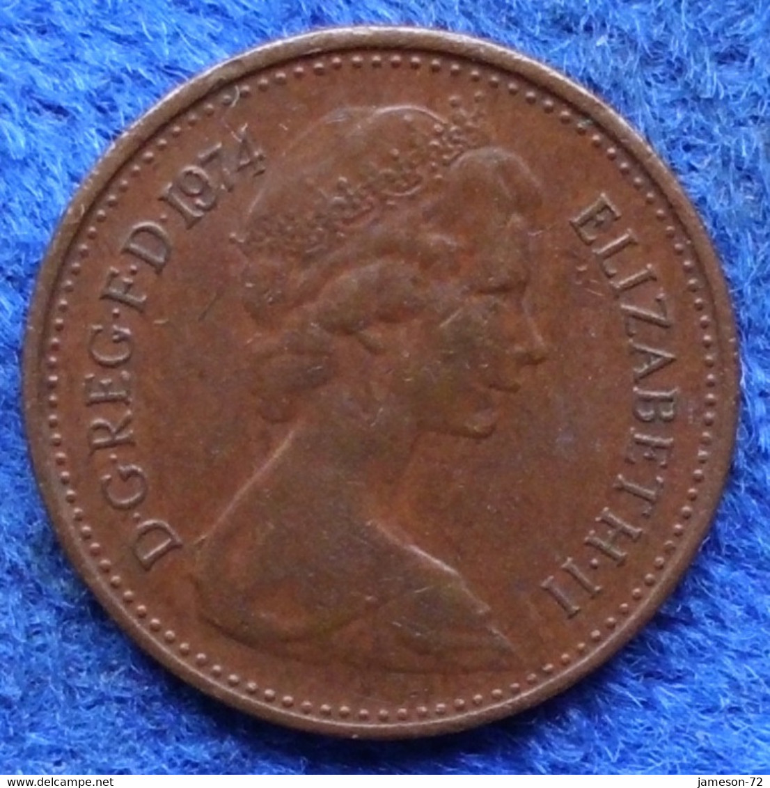 UK - 1/2 New Penny 1974 KM# 914 Elizabeth II Decimal Coinage - Edelweiss Coins - 1/2 Penny & 1/2 New Penny