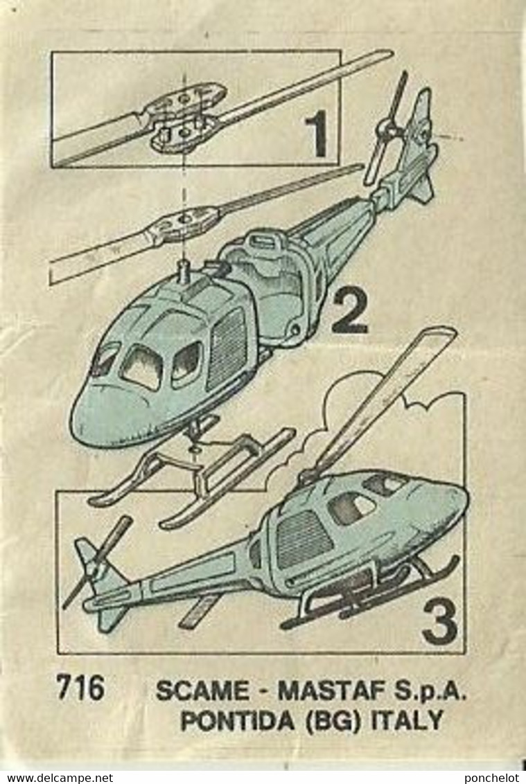 KINDER EU 1990 HELIKOPTER  SCAME 716 BPZ - Istruzioni