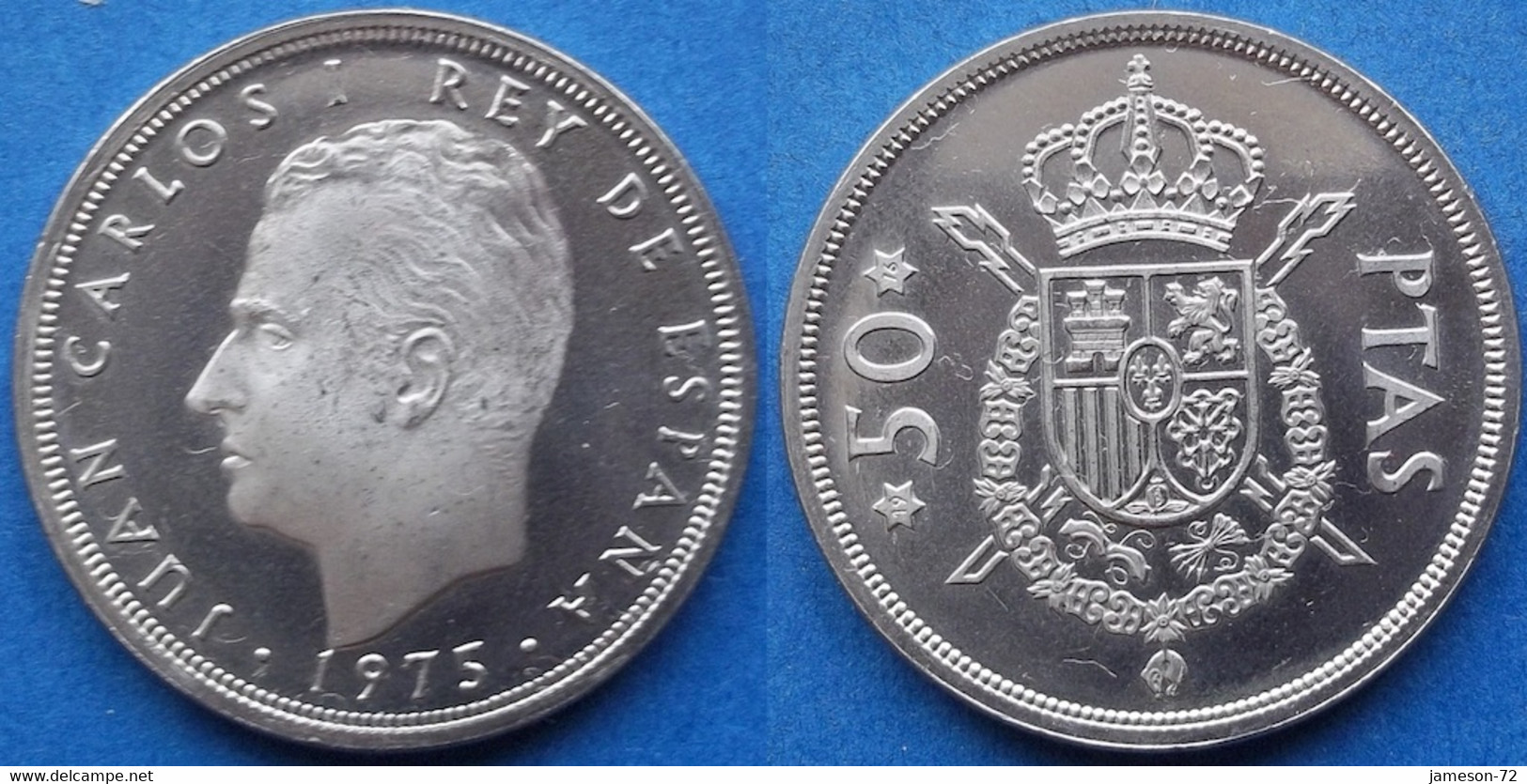 SPAIN - 50 Pesetas 1975 *76 KM# 809 Juan Carlos I (1975-2014) - Edelweiss Coins - 50 Pesetas