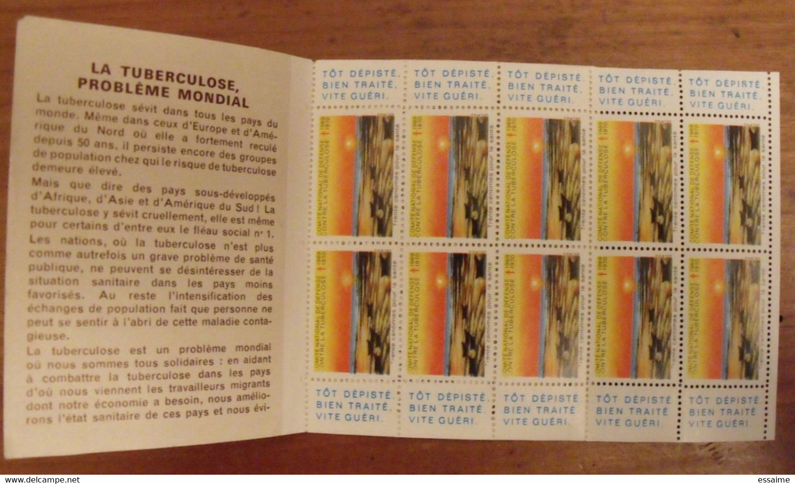 Carnet De Timbres Antituberculeux 1969-1970. Tuberculose Anti-tuberculeux. Complet - Antitubercolosi