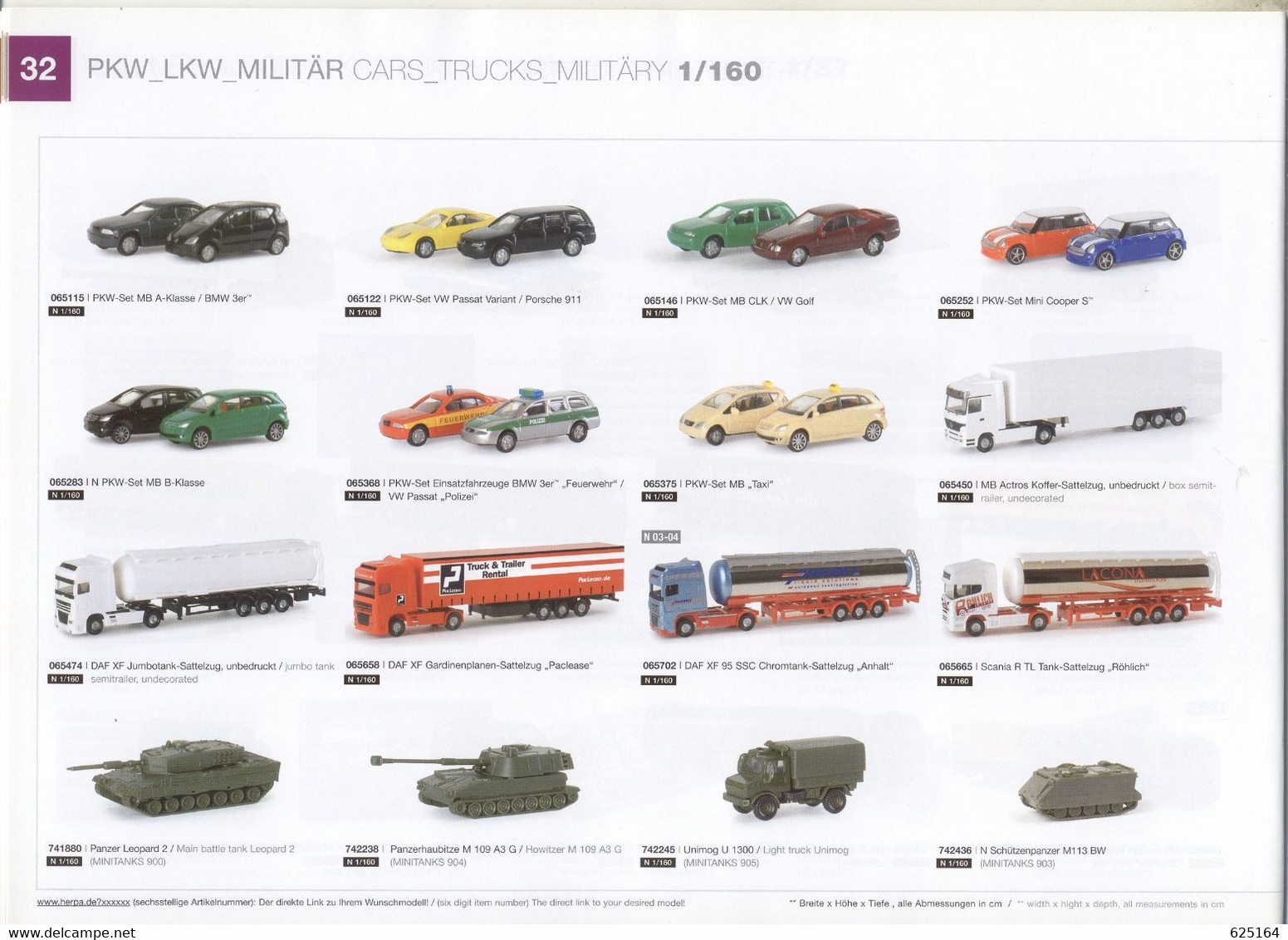 Catalogue HERPA 2010 05.06 Cars & Trucks - Militar Collection HO N - Englisch