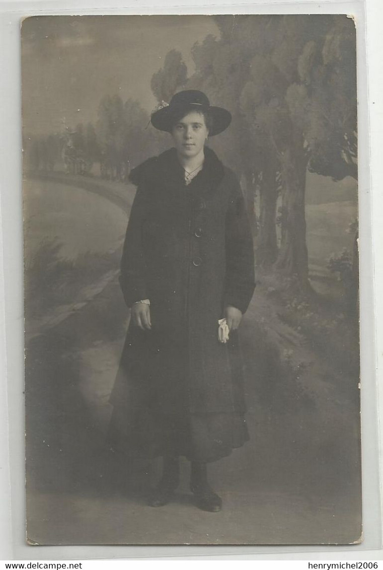 Carte Photo Femme Veuve Nommée 1919 - To Identify