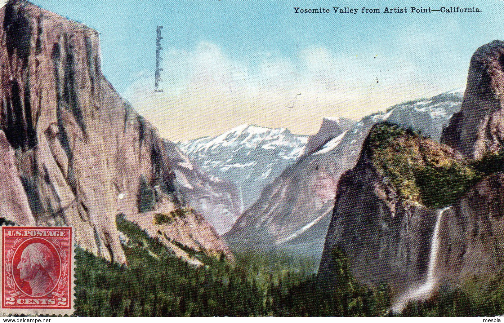 Yosemite Valley From Artist Point - CA  - Autocollant Au Dos Panama Pacific International Exposition San Francisco - Yosemite