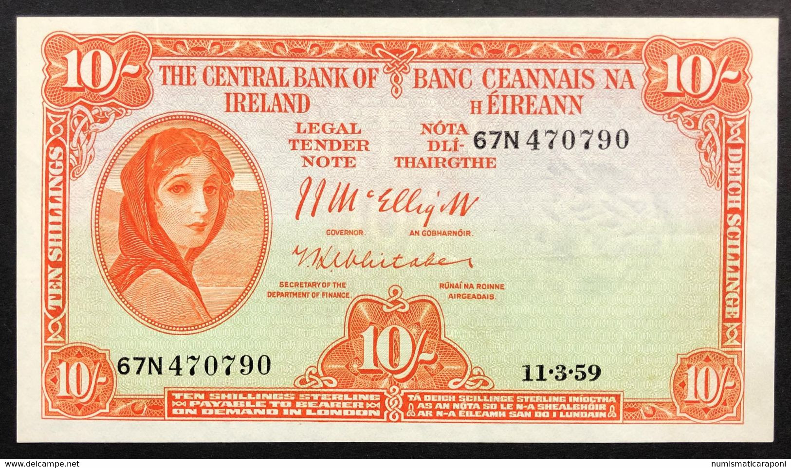 Irlanda Ireland 10 Scillings 11 03 1959 Pick#56d Spl LOTTO 3722 - [ 7] Fehlliste & Abarten