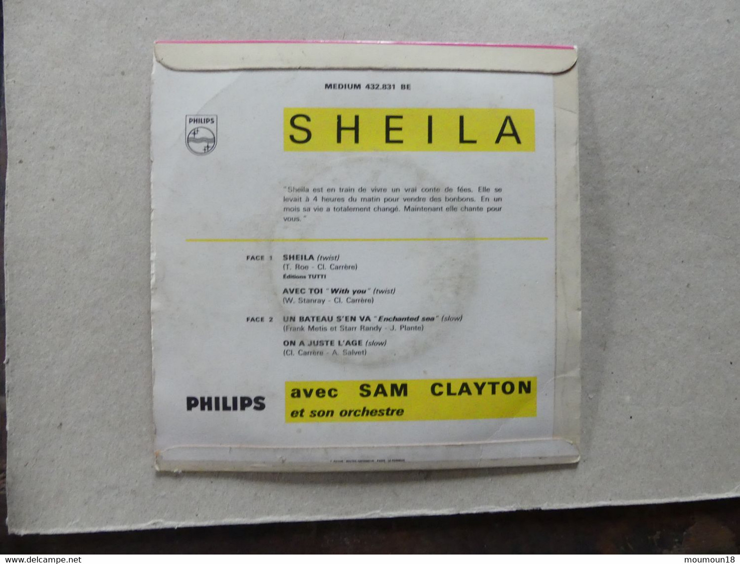 Elle S'appelle Sheila 432831BE Phillips - 45 T - Maxi-Single