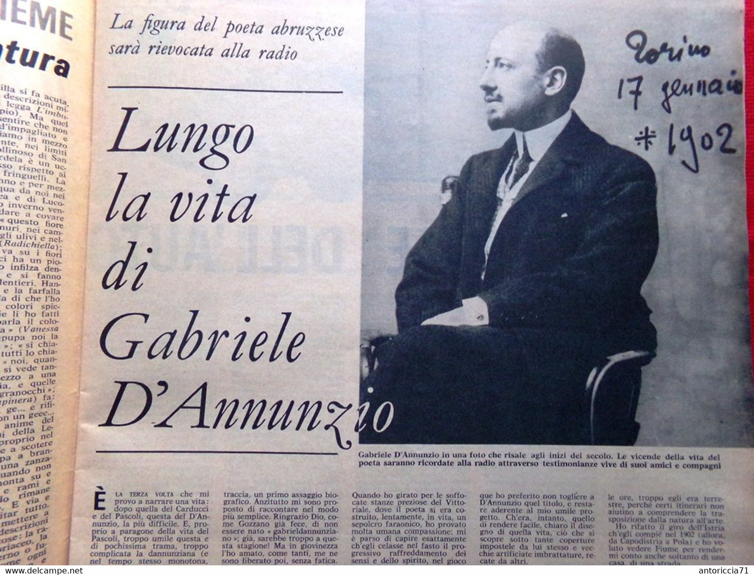 Radiocorriere TV Del 15 Dicembre 1963 Vanoni Gabriele D'Annunzio Concilio Scala - Televisie