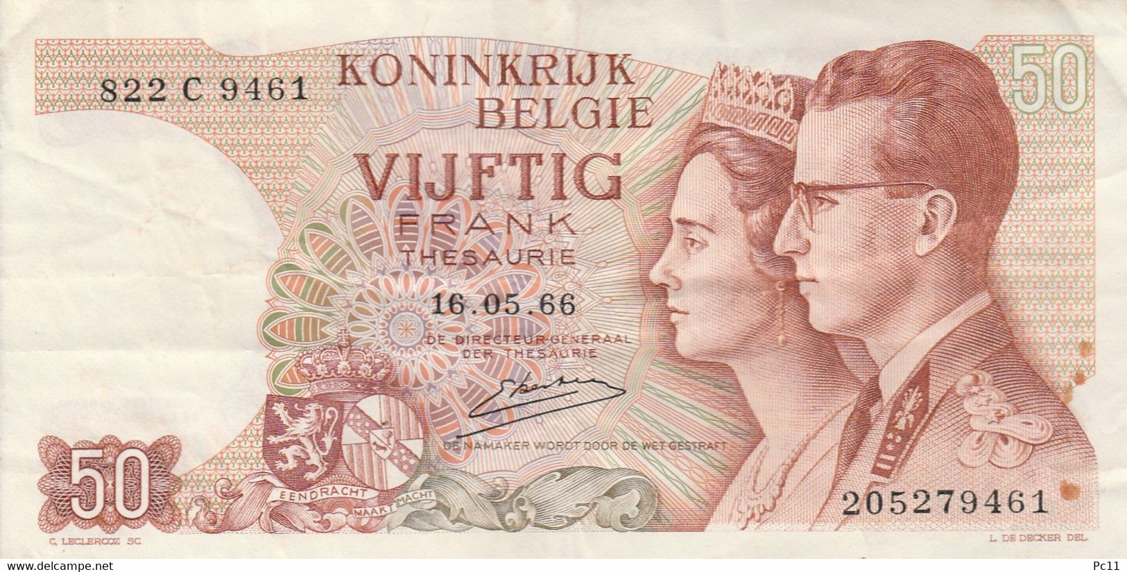 1 Billet De 50F Et 1 Billet De 100F Belges Des 06.01.1967 Et 16.05.1966 - 1000 Francos