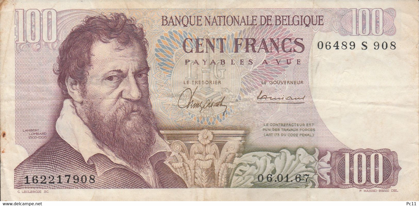 1 Billet De 50F Et 1 Billet De 100F Belges Des 06.01.1967 Et 16.05.1966 - 1000 Frank