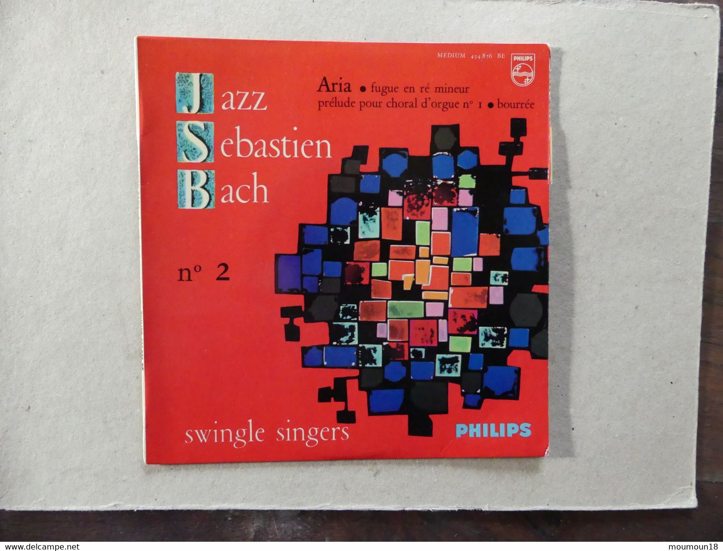 Jazz Sebastien Bach Swingle Singers Aria 434876BE Philips - 45 T - Maxi-Single