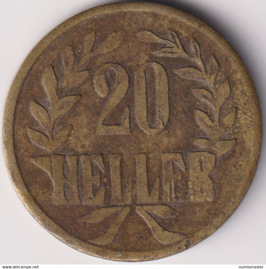 GERMAN EAST AFRICA , 20 HELLER 1916 T , MESSING - Deutsch-Ostafrika