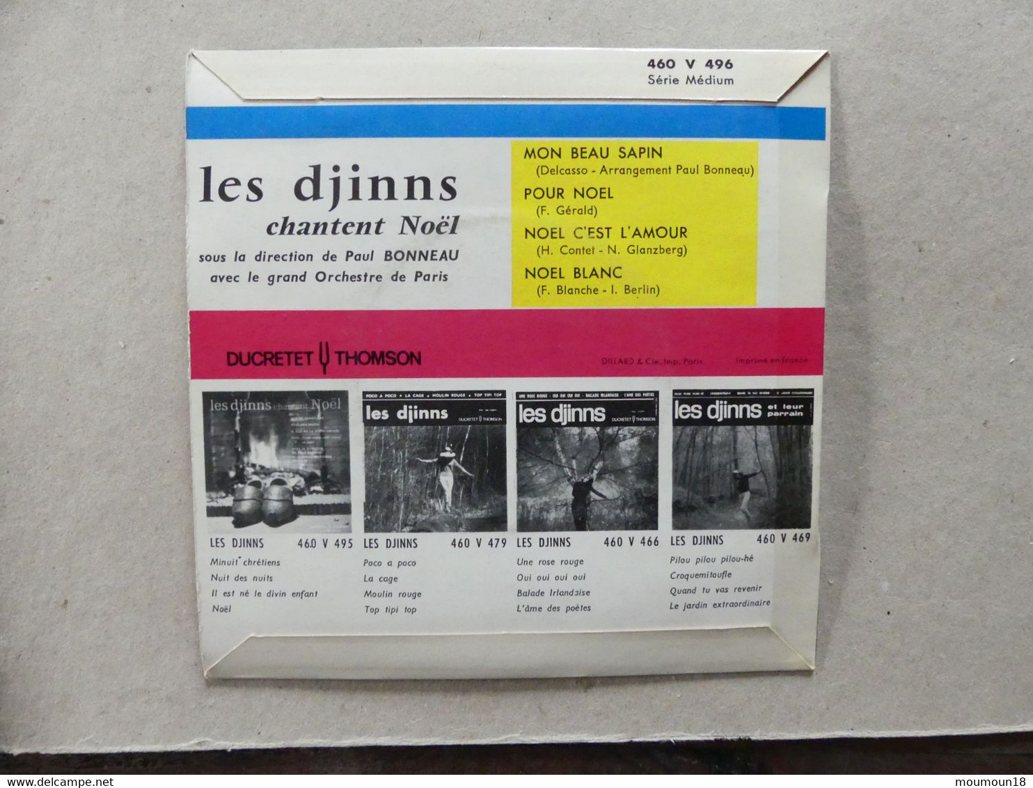 Les Djinns Chantent Noël Mon Beau Sapin 460496 Ducretet-Thomson - 45 T - Maxi-Single