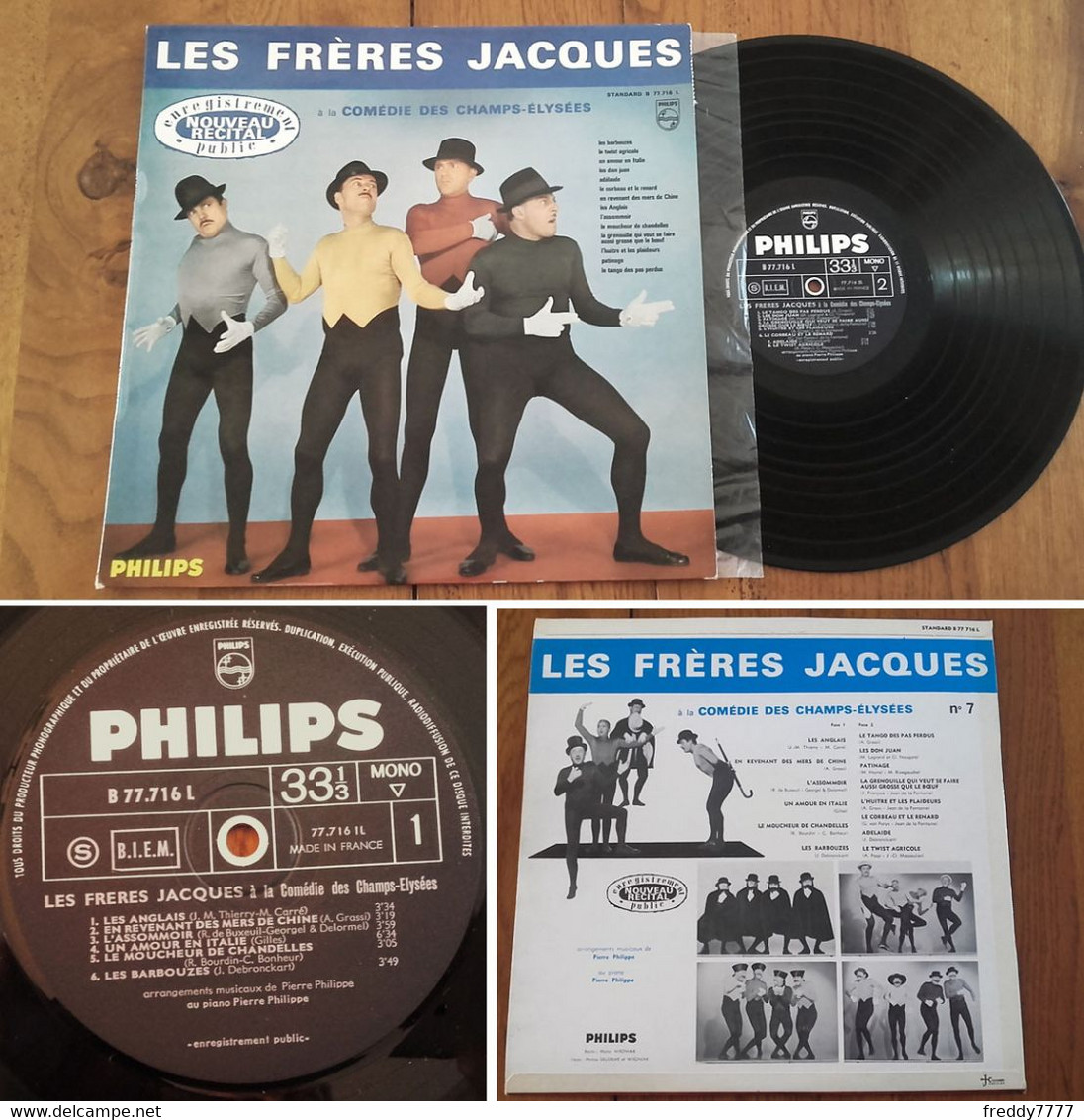 RARE French LP 33t RPM BIEM (12") LES FRERES JACQUES (1964) - Collector's Editions