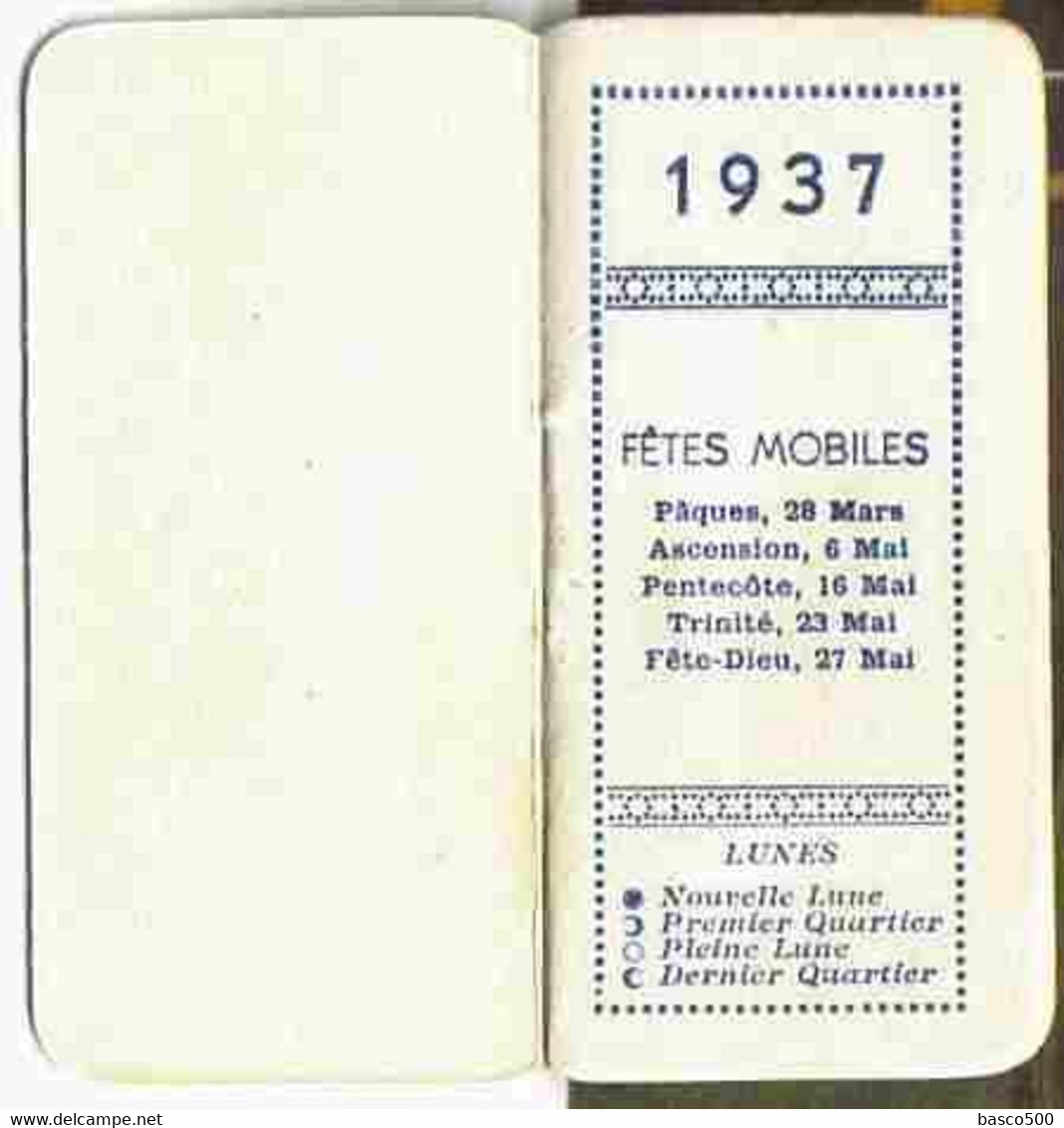 1937 Petit Calendrier De Poche TETRA Layette Pansements Lingerie 16 Pages - Kleinformat : 1921-40