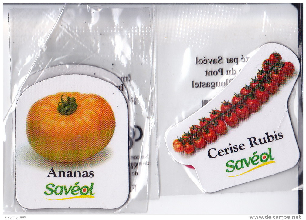 Magnets - 2 Magnets - Savéol - Les Fruits - Ananas - Cerise Rubis - Un 2éme Lot Pour 0,50 Cts Supplémentaire - - Reklame