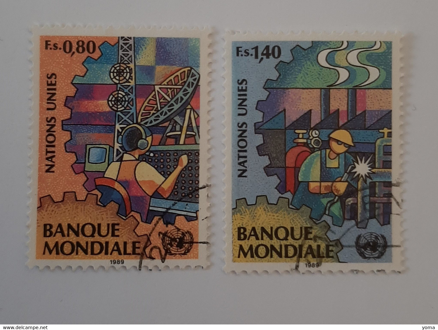 N° 173 Et 174       La Banque Mondiale - Oblitérés