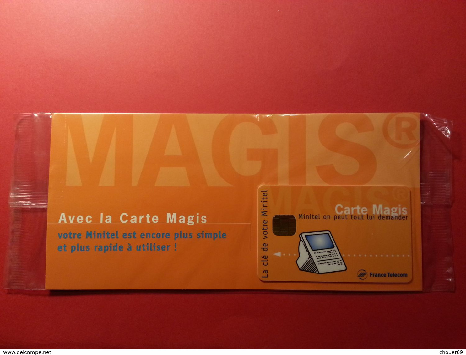 Carte MAGIS France Telecom Orange Clé Du Minitel Avec Encart Sous Blister NEUVE écran Clair Modèle 1 - Onbekende Oorsprong