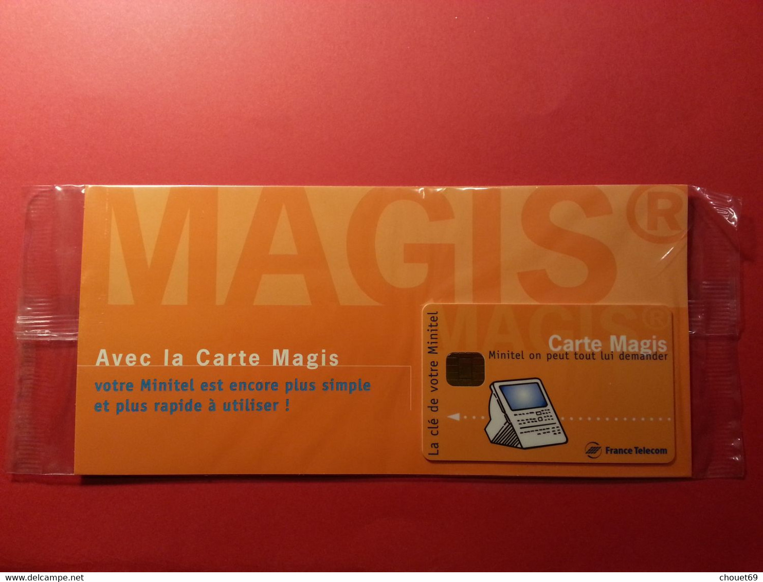 Carte MAGIS France Telecom Orange Clé Du Minitel Avec Encart Sous Blister NEUVE écran Clair Modèle 1 - Origine Inconnue