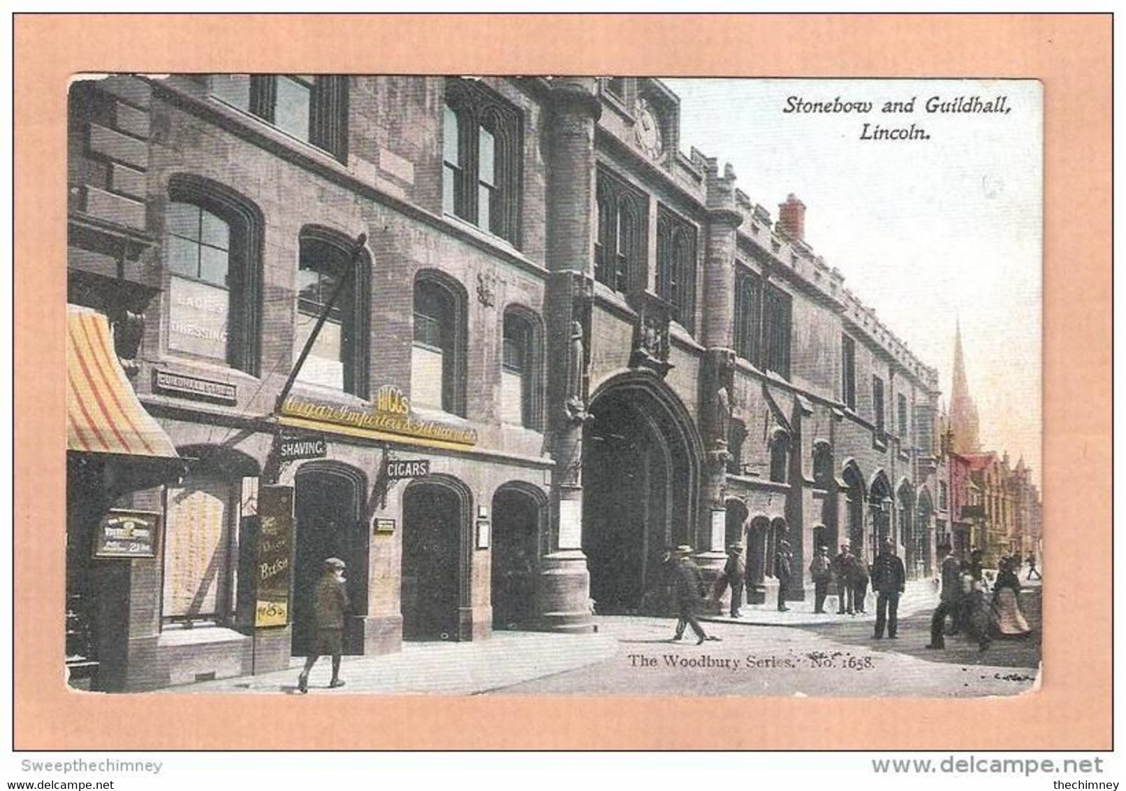 LINCOLN STONEBOW & GUILDHALL LINCOLNSHIRE BARBERS CIGAR SHOP SHOPFRONT SMOKING RELATED - Lincoln