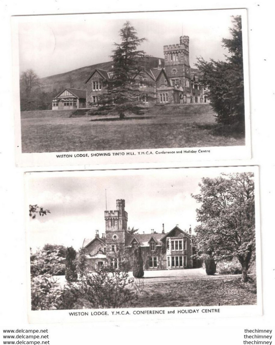 TWO RP POSTCARDS OF WISTON LODGE YMCA CONFERENCE - Lanarkshire / Glasgow