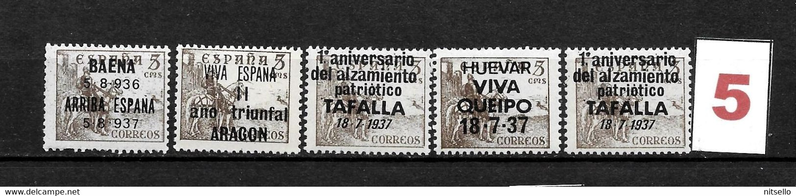 LOTE 2230  ///   GUERRA CILVIL - LOTE DE DIFERENTES SELLOS  **MNH - Emissioni Nazionaliste