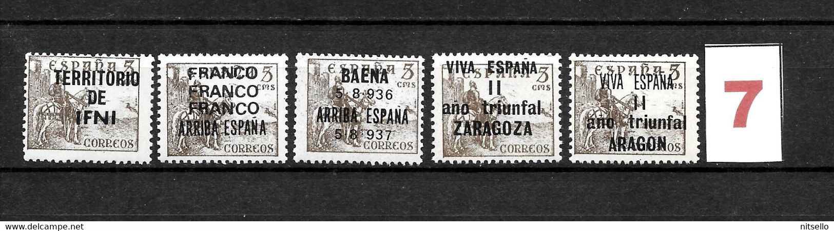 LOTE 2230  ///   GUERRA CILVIL - LOTE DE DIFERENTES SELLOS  **MNH - Nationalist Issues