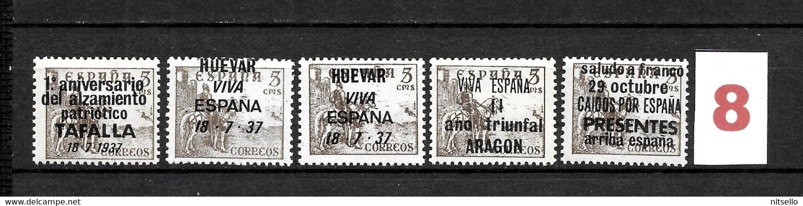 LOTE 2230  ///   GUERRA CILVIL - LOTE DE DIFERENTES SELLOS  **MNH - Emisiones Nacionalistas