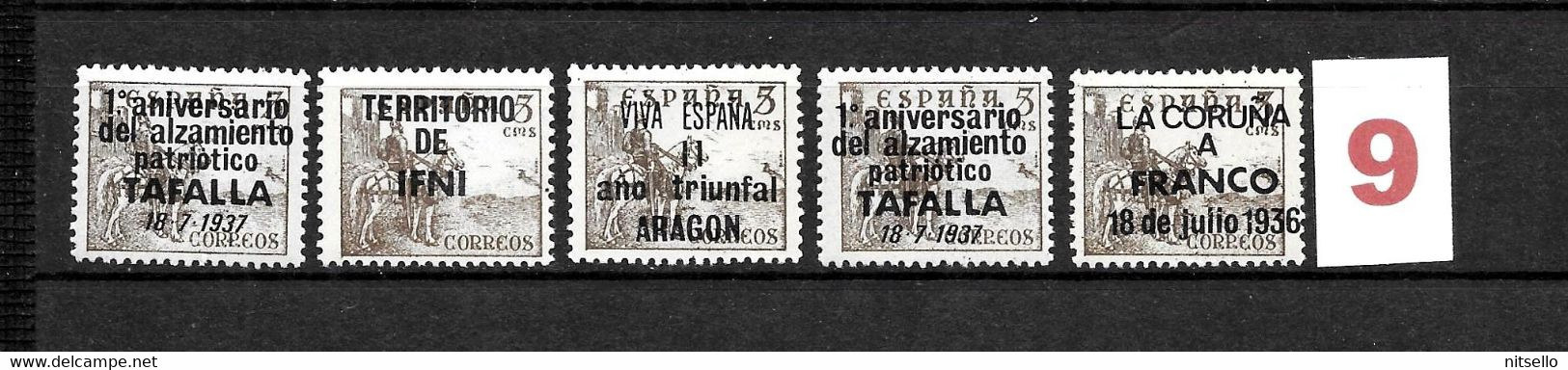 LOTE 2230  ///   GUERRA CILVIL - LOTE DE DIFERENTES SELLOS  **MNH - Nationalist Issues