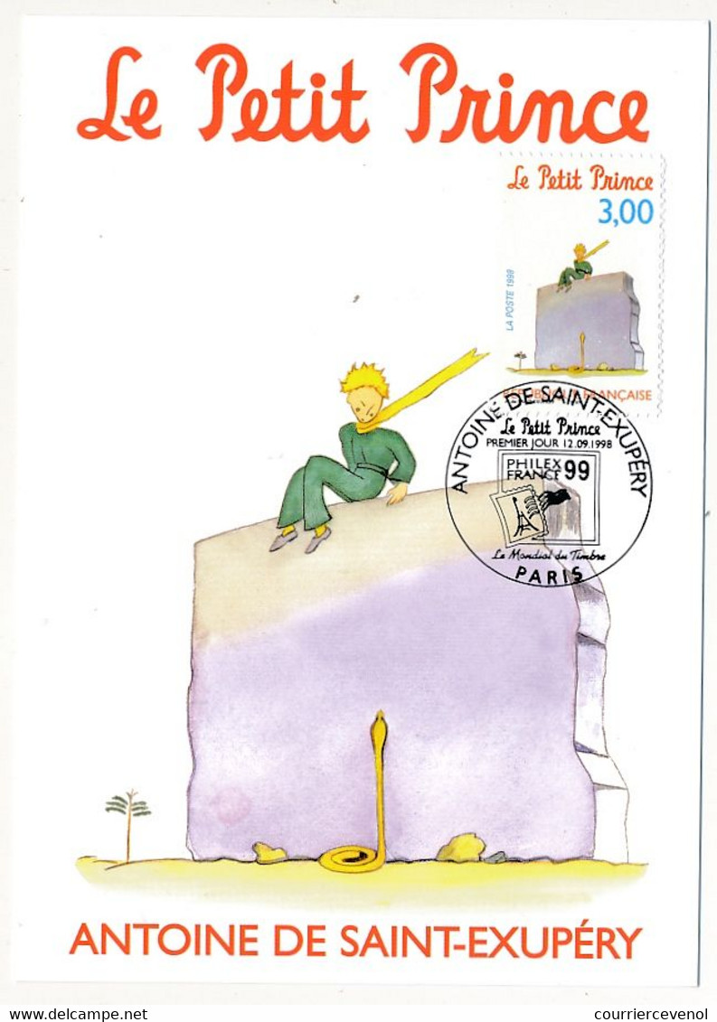 Série De 5 CP - Entiers Postaux Formant Cartes Maximum - LE PETIT PRINCE - Philexfrance 1999 - Paris 12/9/1998 - PAP:  Varia (1995-...)