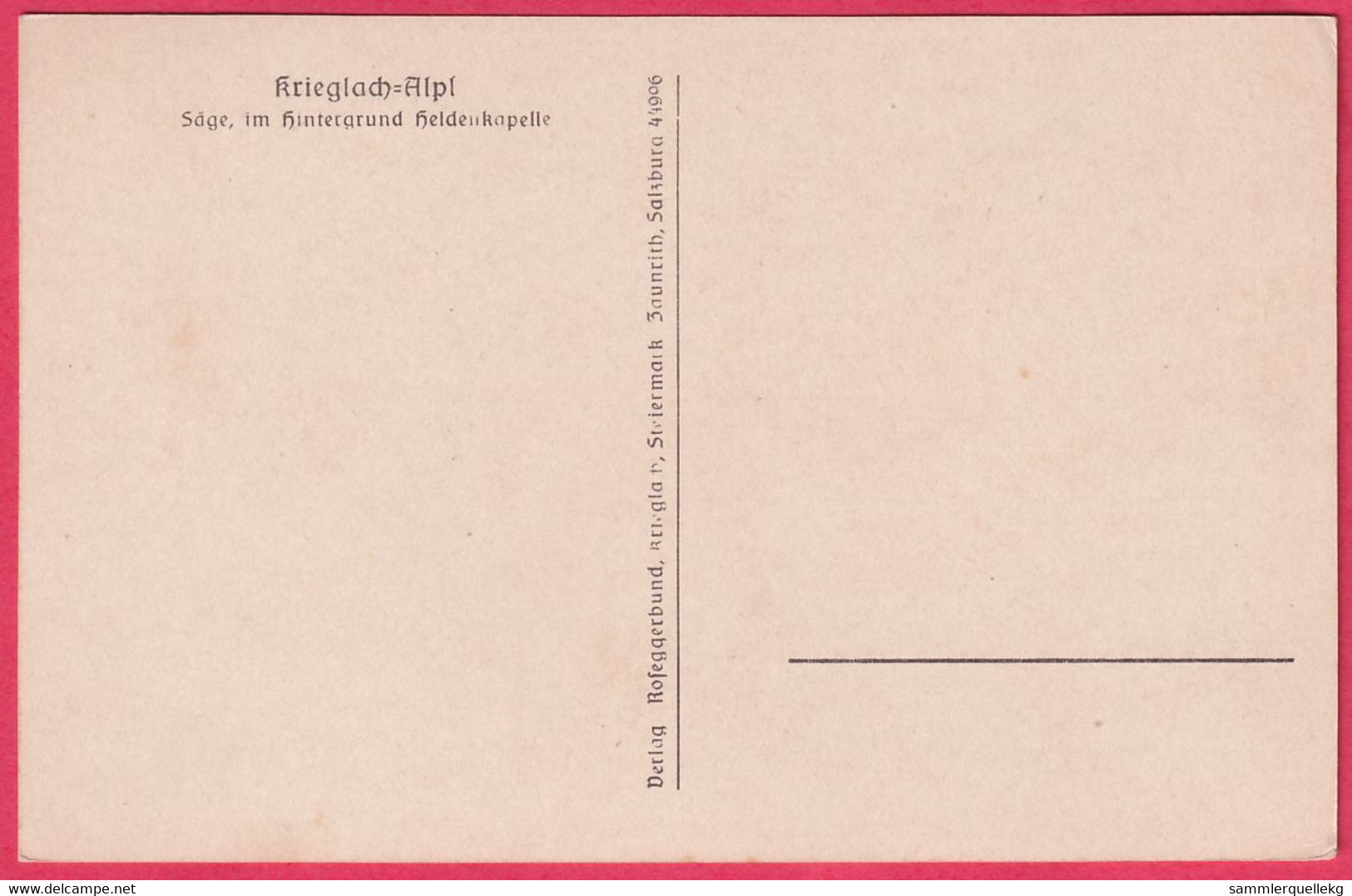AK: Krieglach - Alpl - Im Hintergrund Heldenkapelle, Ungelaufen (Nr.4492) - Krieglach