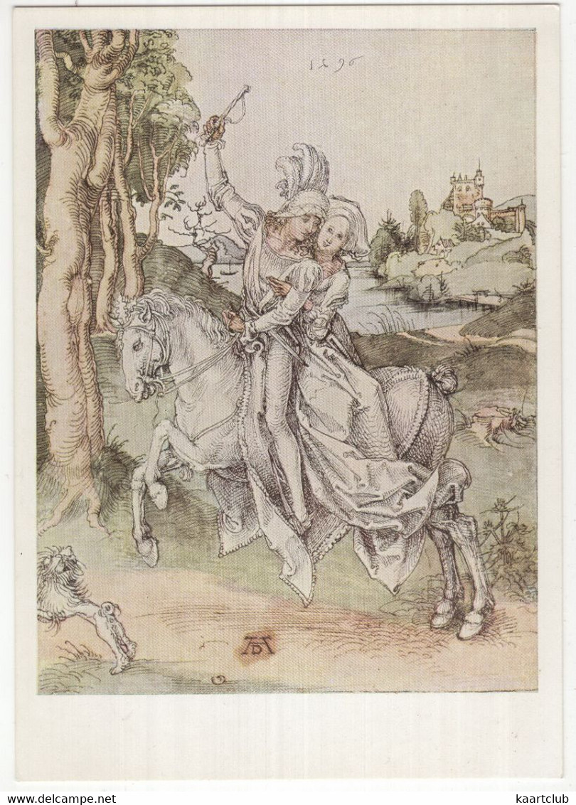 Berlin - Museum Dahlem: 'Reitendes Paar' - (Albrecht Dürer) - Aquarellierte Federzeichnung - Dahlem