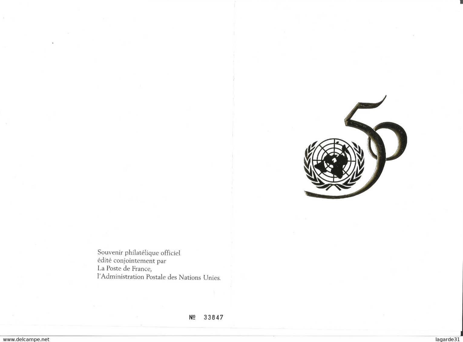 Souvenir Philatélique- 50 ème Anniversaire  Des Nations Unies 1995 + Bloc Feuillet - 1995 - Yvert N° BF 7 - Verzamelingen & Reeksen