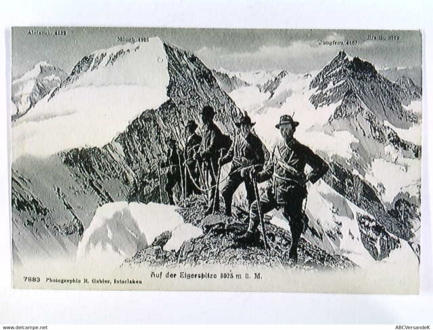 Auf Der Eigerspitze, Bergsteiger, Seilschaft, AK, Ungelaufen, Ca. 1910 - Gsteig Bei Gstaad