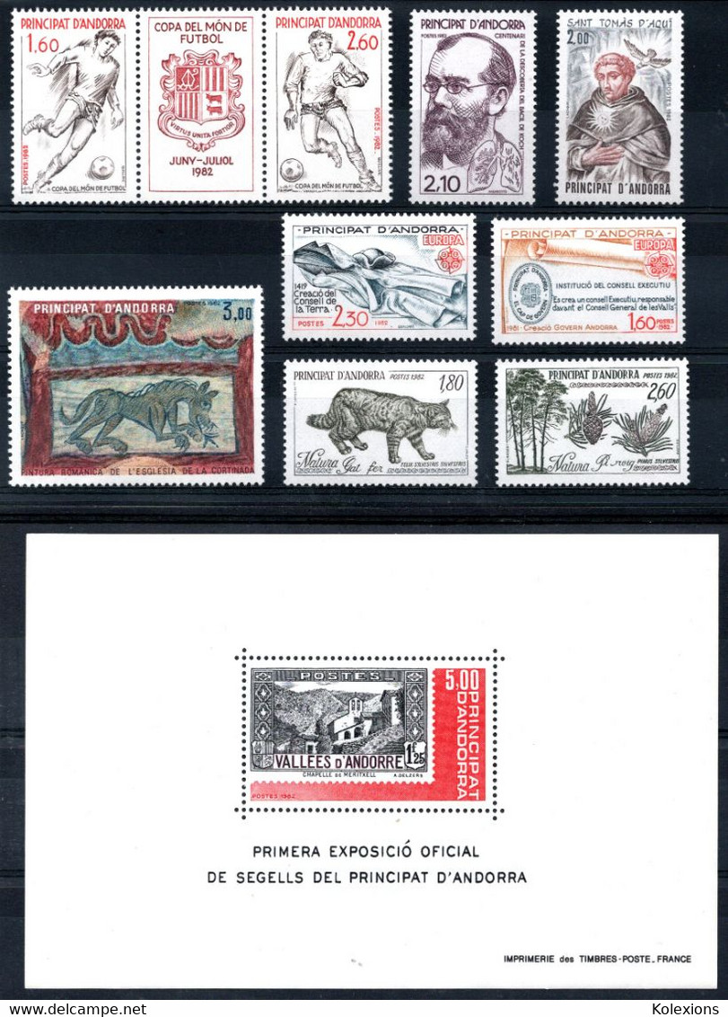 ANDORRE - Année 1982 - Neufs ** - MNH - Cote 21,40 € - Ganze Jahrgänge