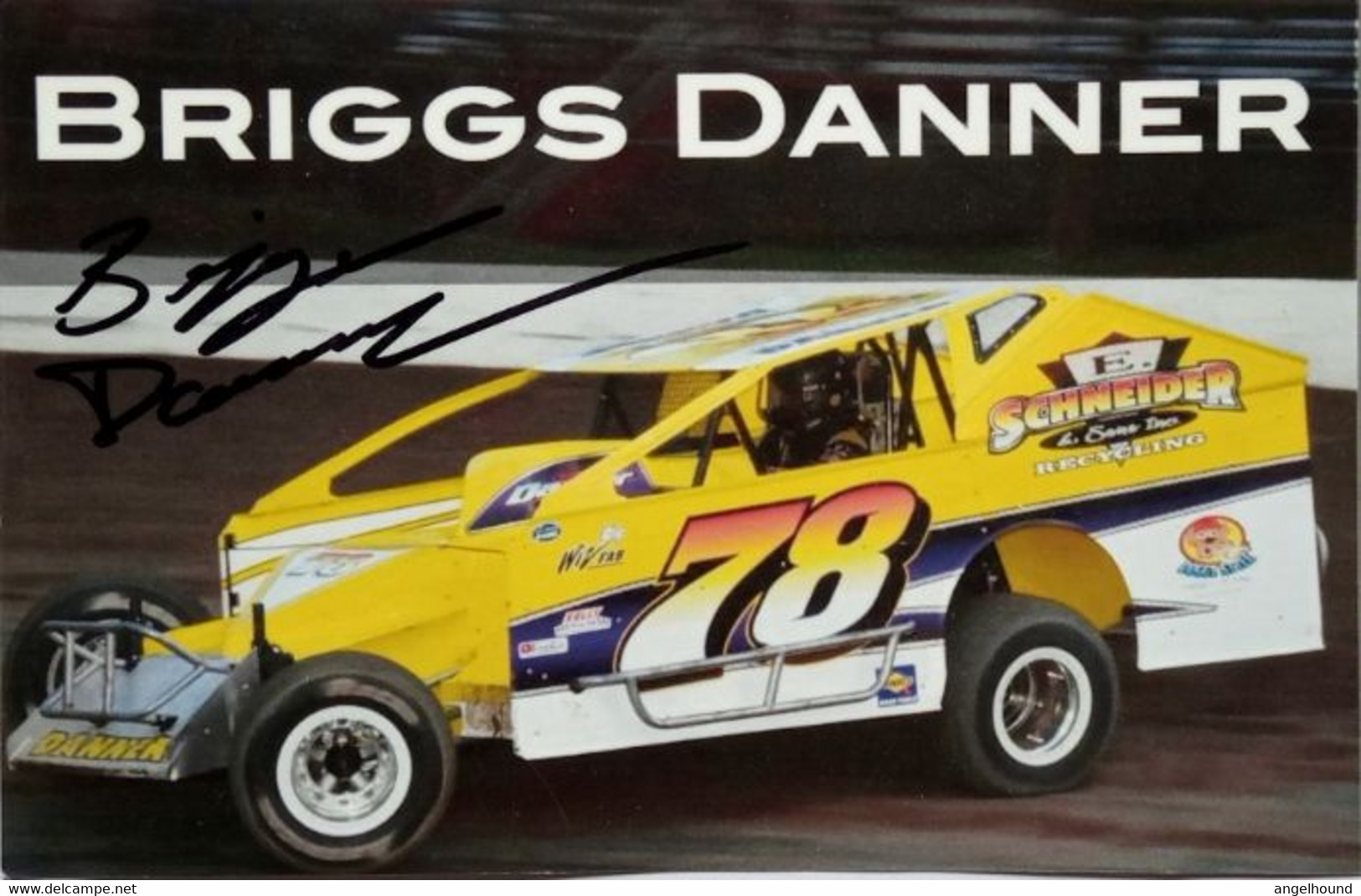 Briggs Danner ( American Race Car Driver ) - Autografi