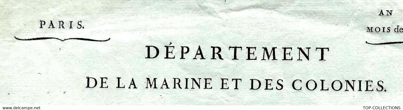 1802 1804 REVOLUTION  ESCLAVAGE  Expédition De  ST DOMINGUE HAITI  MARINE COLONIES CAPITAINE DETCHANDY & GENERAL CLAUSEL - Historical Documents