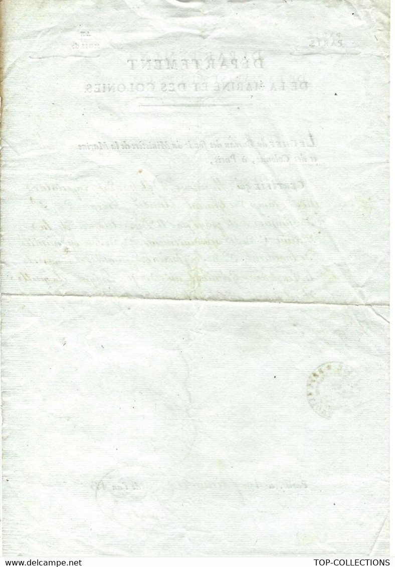 1802 1804 REVOLUTION  ESCLAVAGE  Expédition De  ST DOMINGUE HAITI  MARINE COLONIES CAPITAINE DETCHANDY & GENERAL CLAUSEL - Historische Dokumente