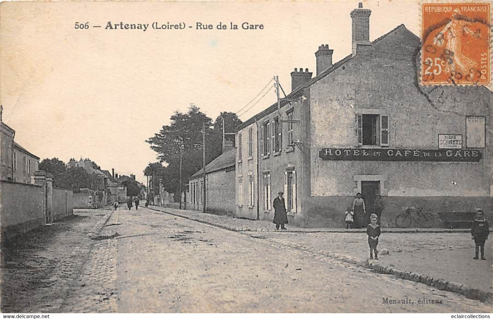 Artenay        45        Rue De La Gare  .  Hôtel Caf De La Gare    N° 506         (voir Scan) - Artenay