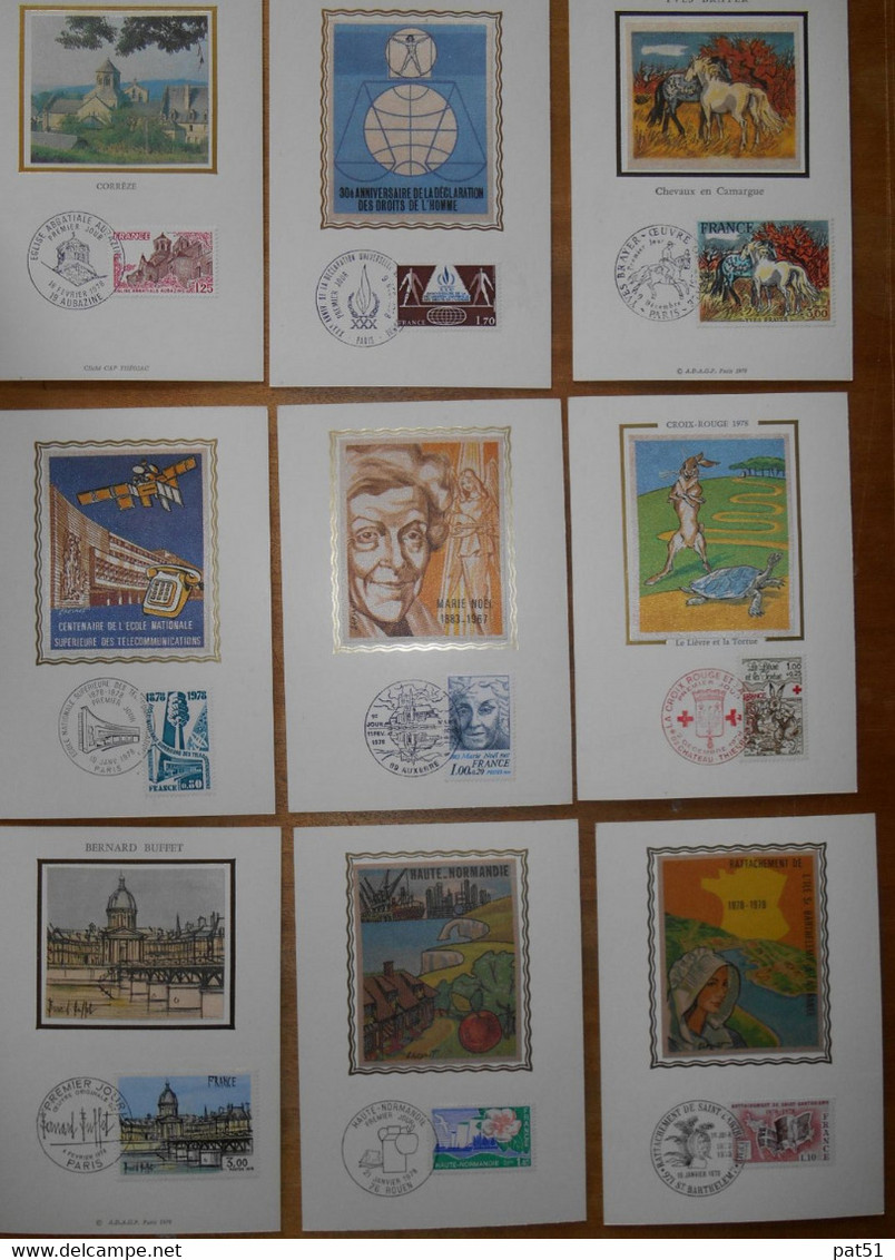 Lot De 55 Cartes MAXIMUM SOIE - FDC 1 ER Jour - 1978 - Collections, Lots & Séries