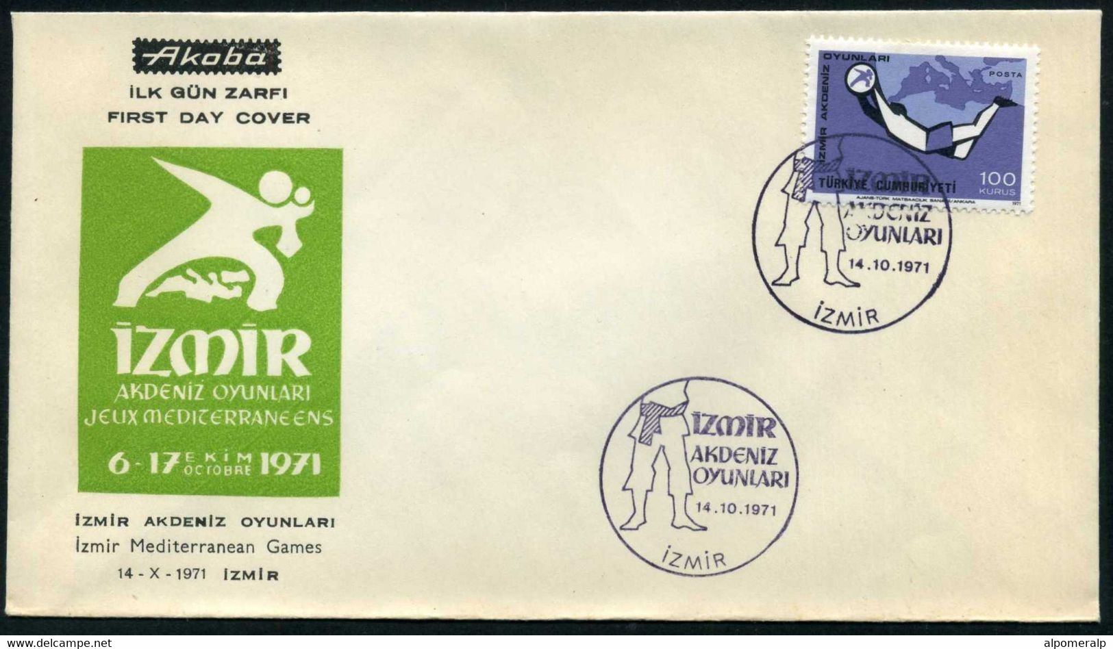 Türkiye 1971 Judo, Izmir Mediterranean Games, Martial Sports | Special Cover, Oct. 14 - Briefe U. Dokumente