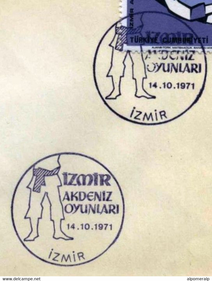 Türkiye 1971 Judo, Izmir Mediterranean Games, Martial Sports | Special Cover, Oct. 14 - Lettres & Documents