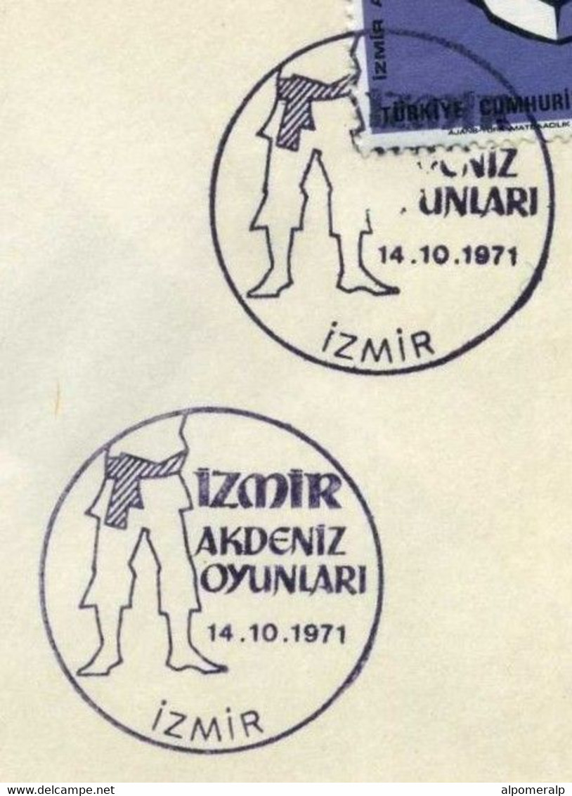 Türkiye 1971 Judo, Izmir Mediterranean Games, Martial Sports | Special Cover, Oct. 14 - Briefe U. Dokumente