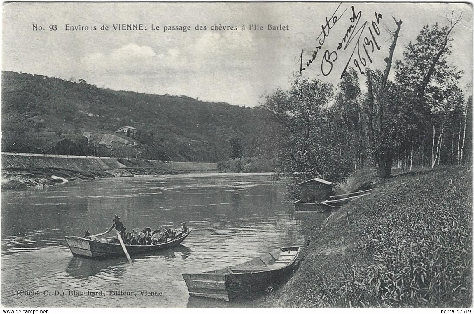 38  Ile Barlet - Pres Vienne  -   Le Passage Des Chevres  A L'ile Barlet - Vienne