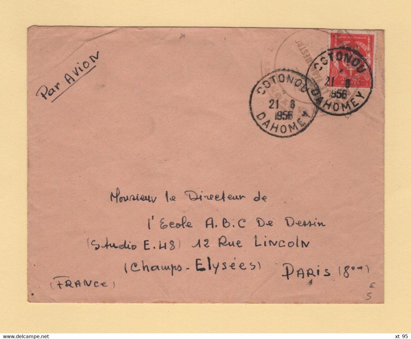 Timbre FM - Dahomey - Cotonou - 1956 - Francobolli  Di Franchigia Militare