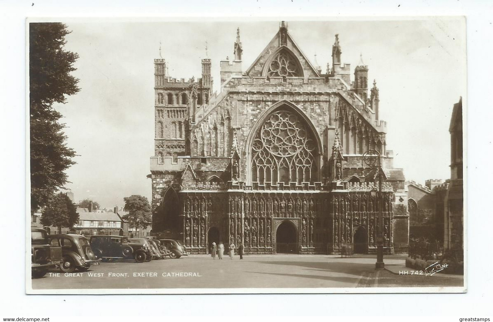 Devon Postcard Exeter Cathedral Walter Scott Rp Unused - Exeter