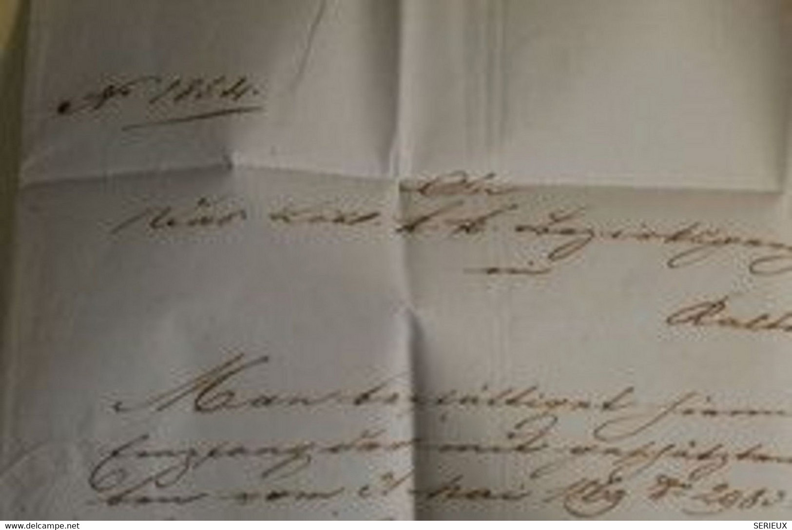 C ITALIE BELLE LETTRE RARE COURRIER OFFICIEL 1859 TRENTINO POUR HALLERN+ AFFRANCHISSEMENT PLAISANT - Non Classés