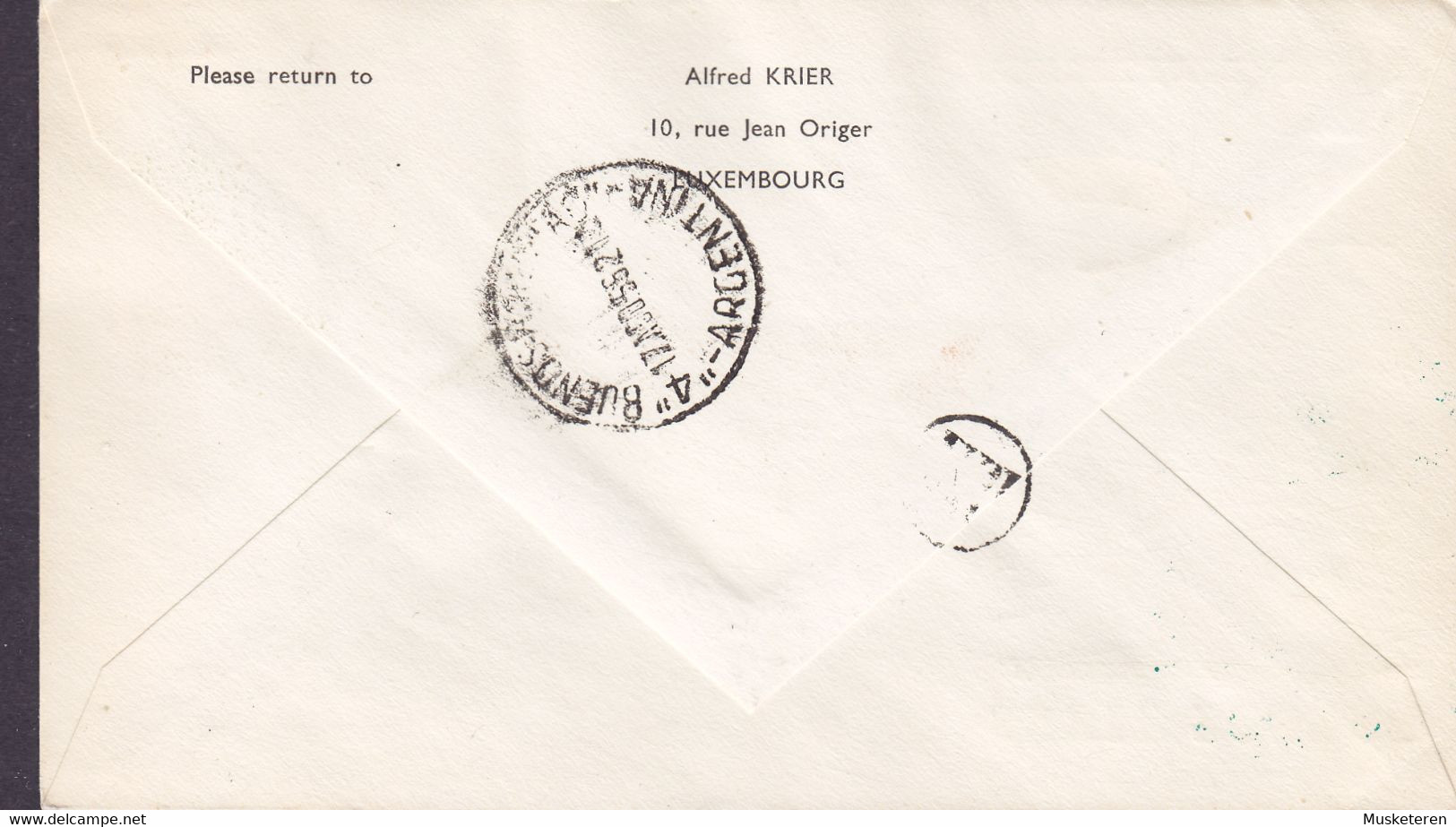 Luxembourg LUFTHANSA Wiederaufnahme Flugverkehrs Mit Südamerika LUXEMBOURG - BUENOS AIRES 1956 Cover Lettre Brief - Briefe U. Dokumente