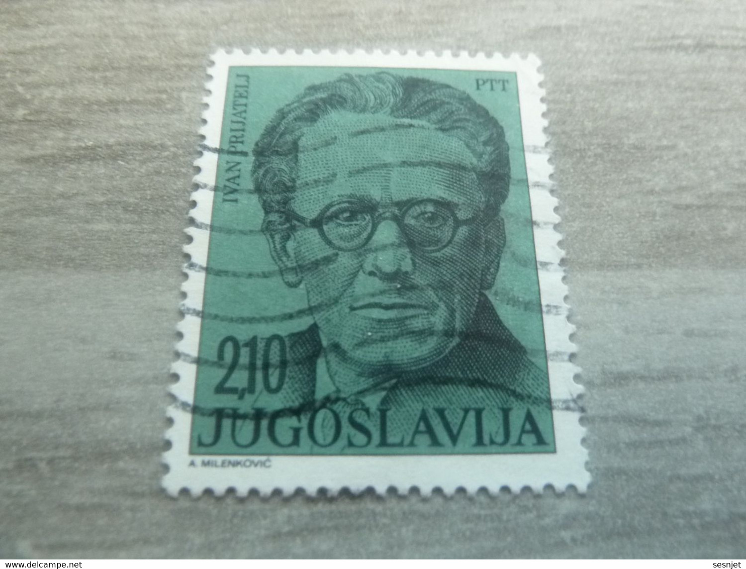 Ptt - Jugoslavija - Ivan Prijatelj - Val 2.10 - Bleu-vert - Oblitéré - - Usati