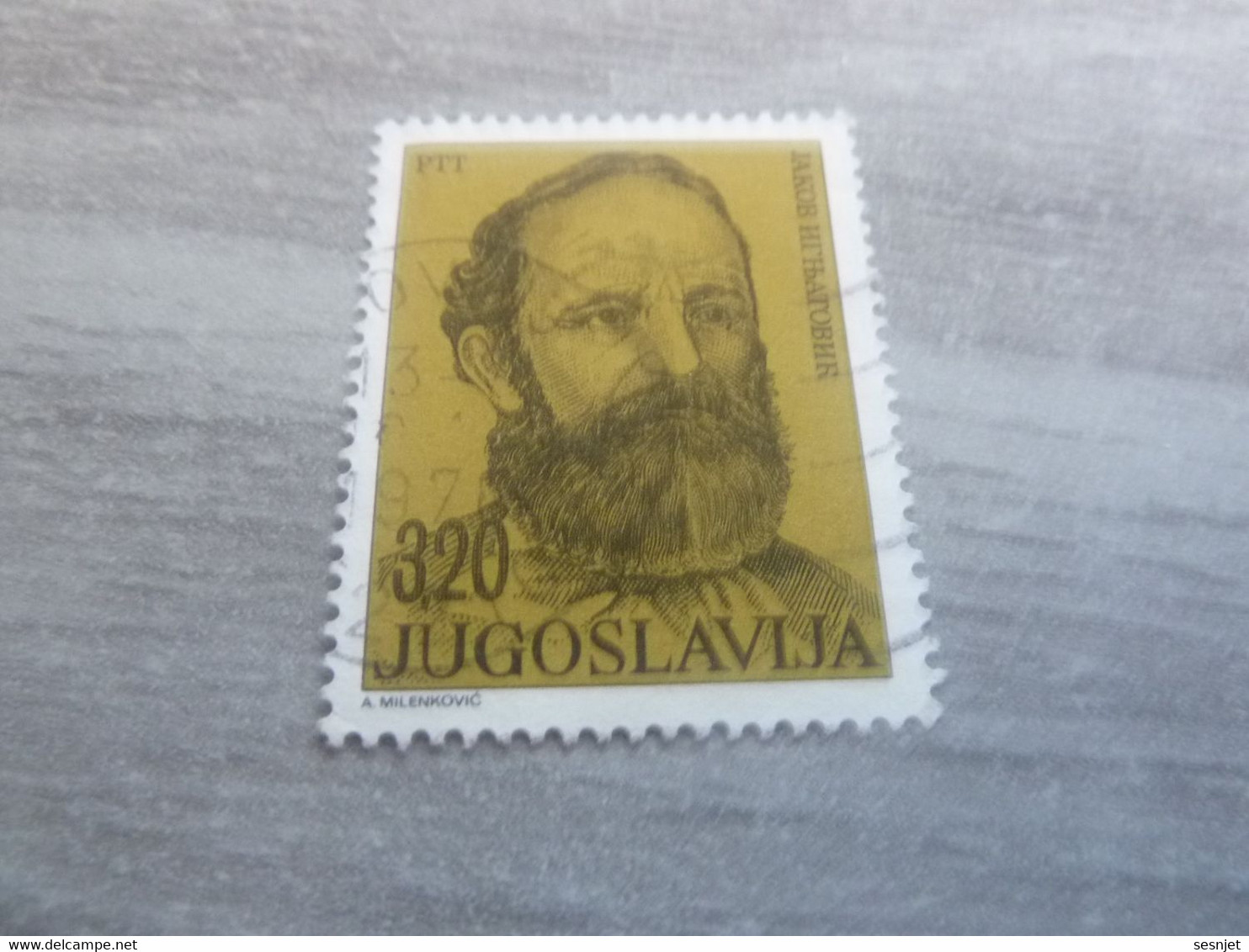 Ptt - Jugoslavija - Jakob Hihatobhr - Val 3.20 - Ocre - Oblitéré - Année 1970 - - Oblitérés