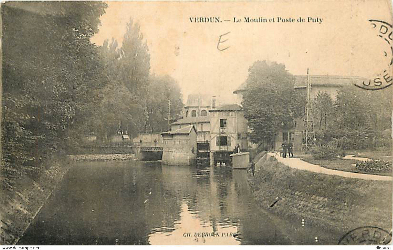 55 - Verdun - Le Moulin Et Posle De Puty - Animée - Voyagée En 1907 - Etat Léger Pli Visible - CPA - Voir Scans Recto-Ve - Verdun