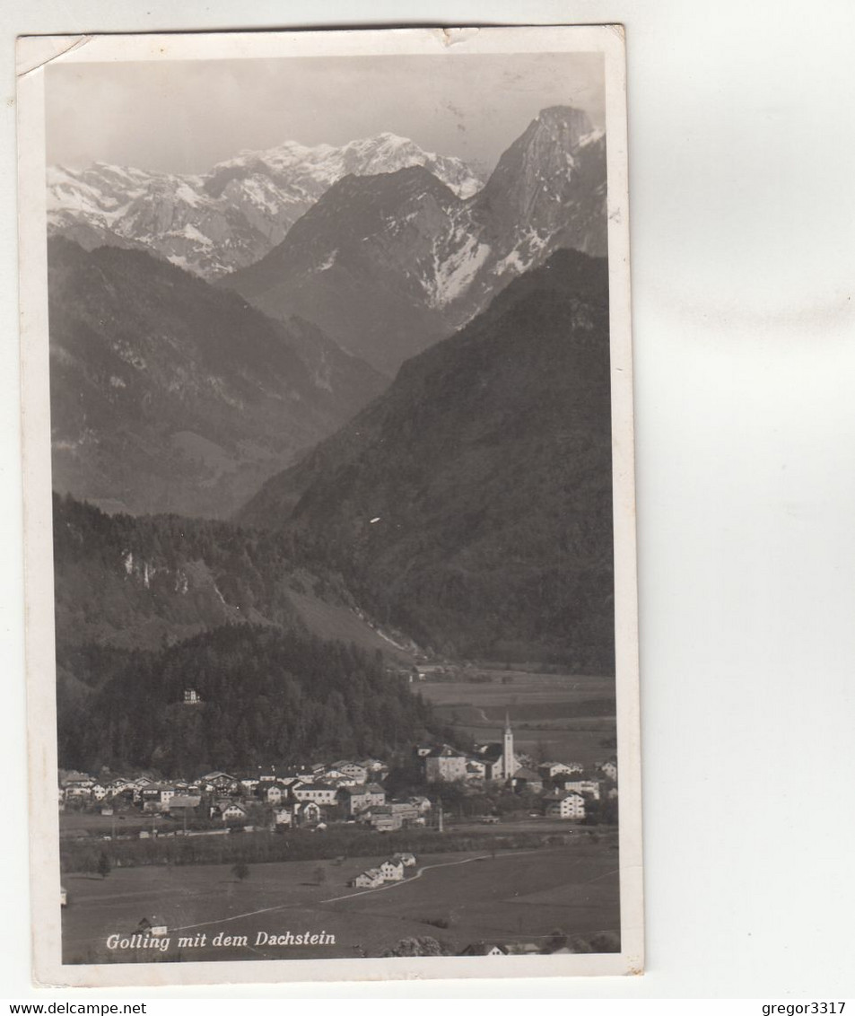 A6622) GOLLING Mit Dem DACHSTEIN - Häuser Kirche ALT ! - Golling